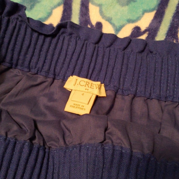 3/$20 J.Crew Blue Elastic Waist Skirt Size 4 - Picture 3 of 4